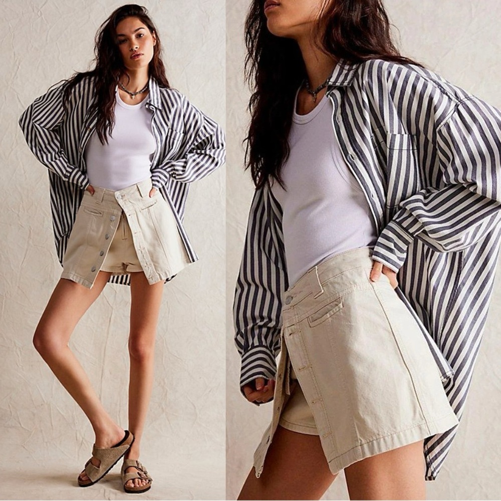 We The Free Midnight Sun Mid Rise Skort Beige Size 27 NWT - Picture 3 of 8